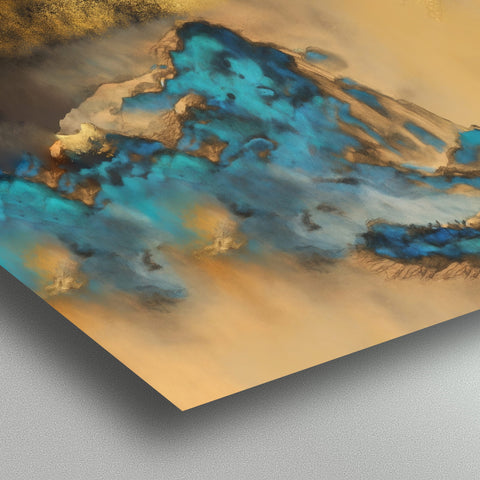 TEAL畫作的側面觀看細節,包含所有畫作