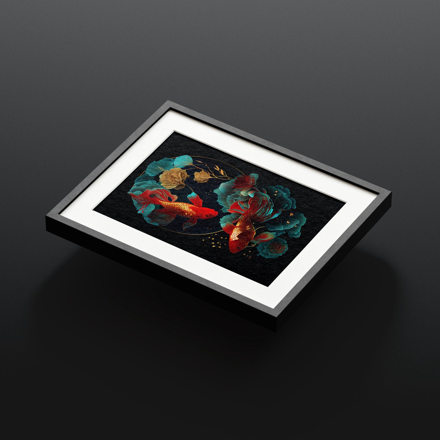 金魚滿棠圖 40x30cm
