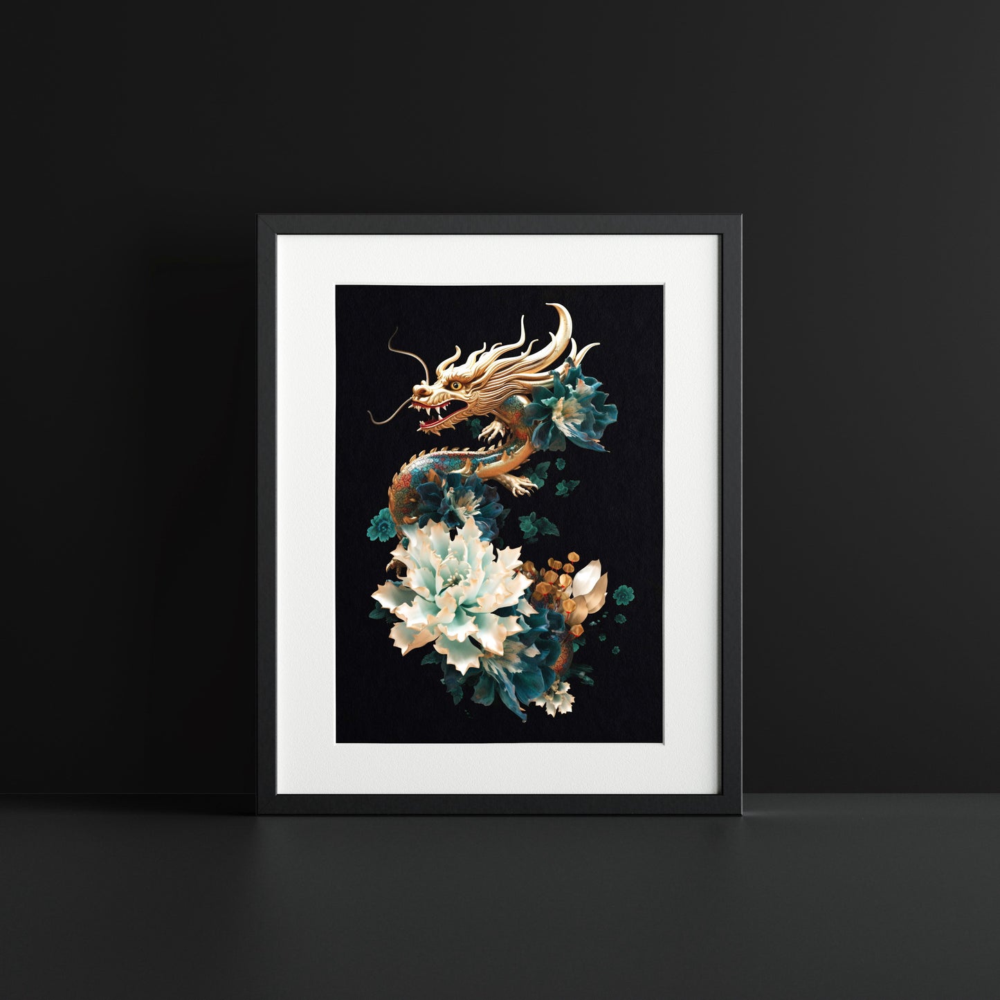 龍華富貴圖 40x30cm