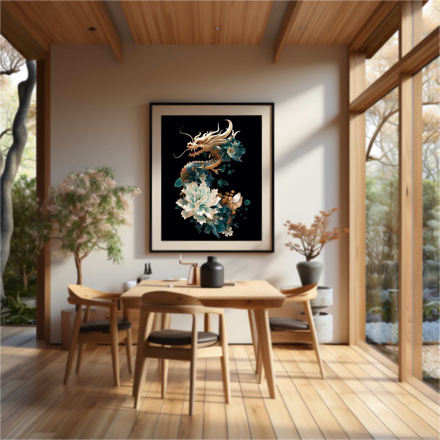 龍華富貴圖 40x30cm