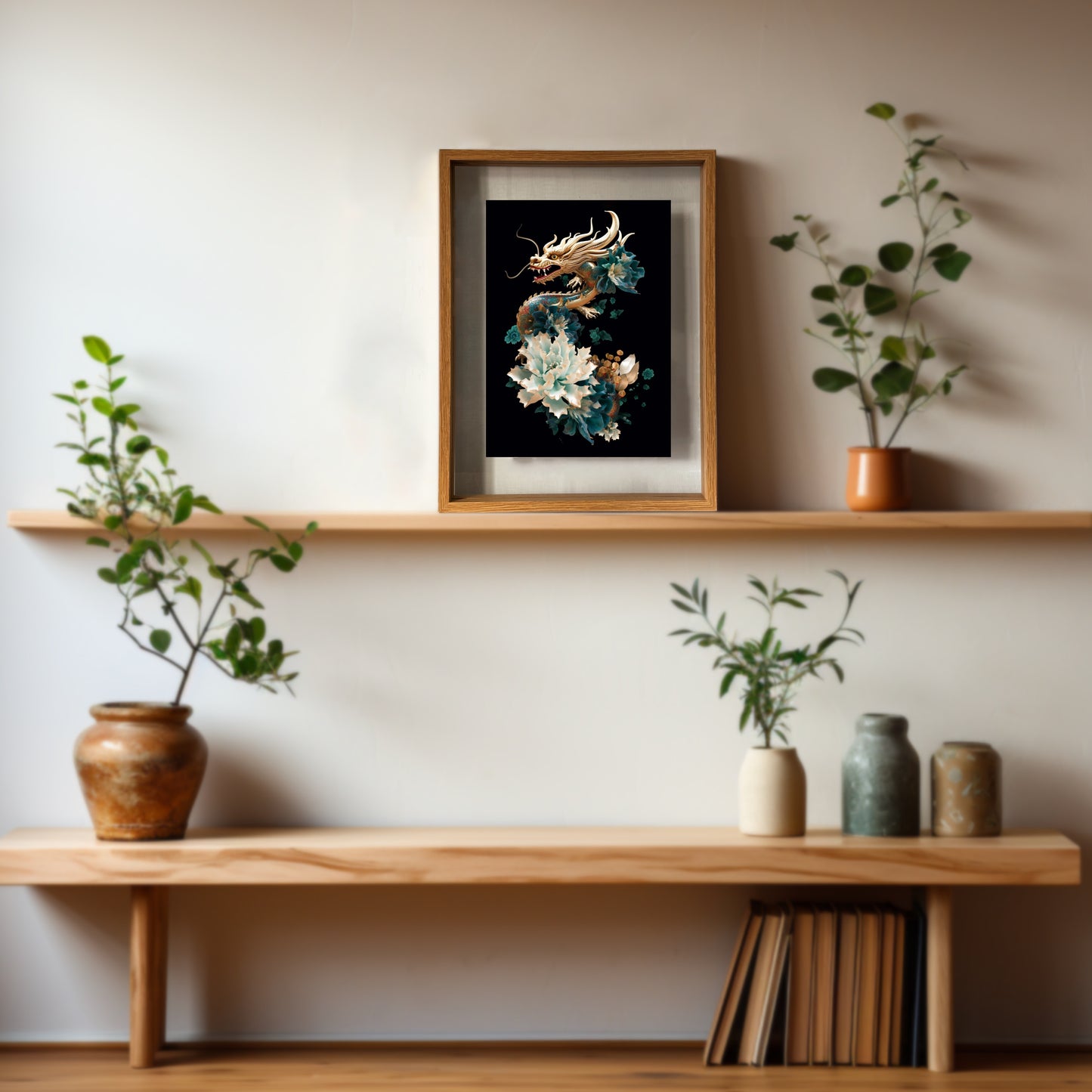 龍華富貴圖 40x30cm